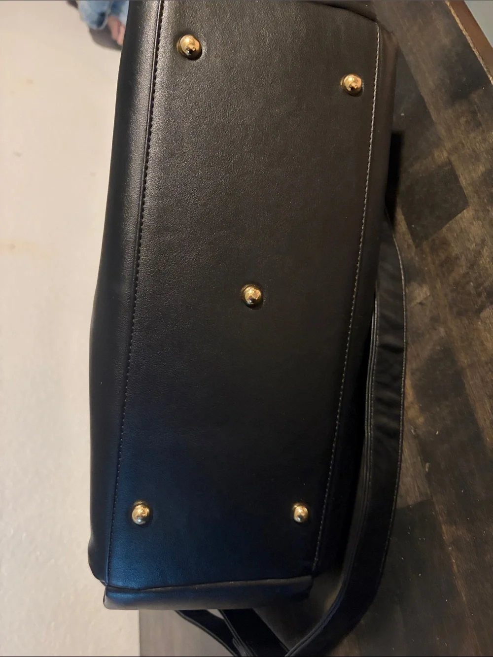 White Elm Black & Gold Gemini Convertible Backpack Tote Teacher Mom Travel